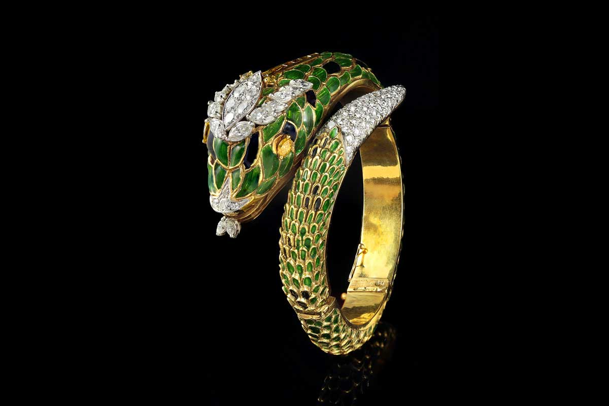 Bijou bague serpent d'exception